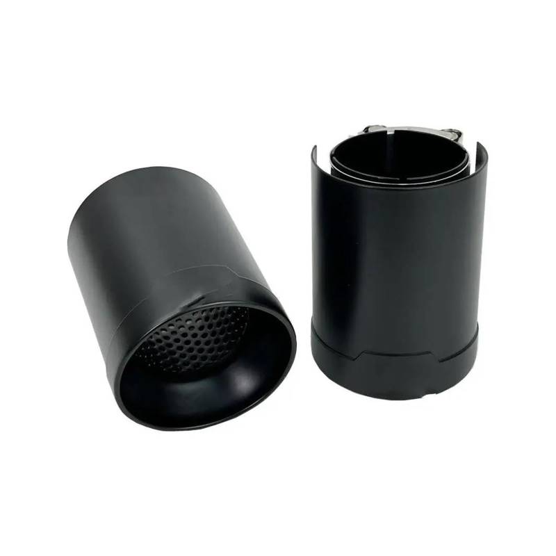 Endrohr 2,5'' 2,75'' Einlass Universal-Auspuffrohr Mattschwarz Pulverbeschichtete Edelstahl-Auspuffspitzen 3,5'' Auslass Exhaust Tailpipe(70mm Inlet) von Dogkapm