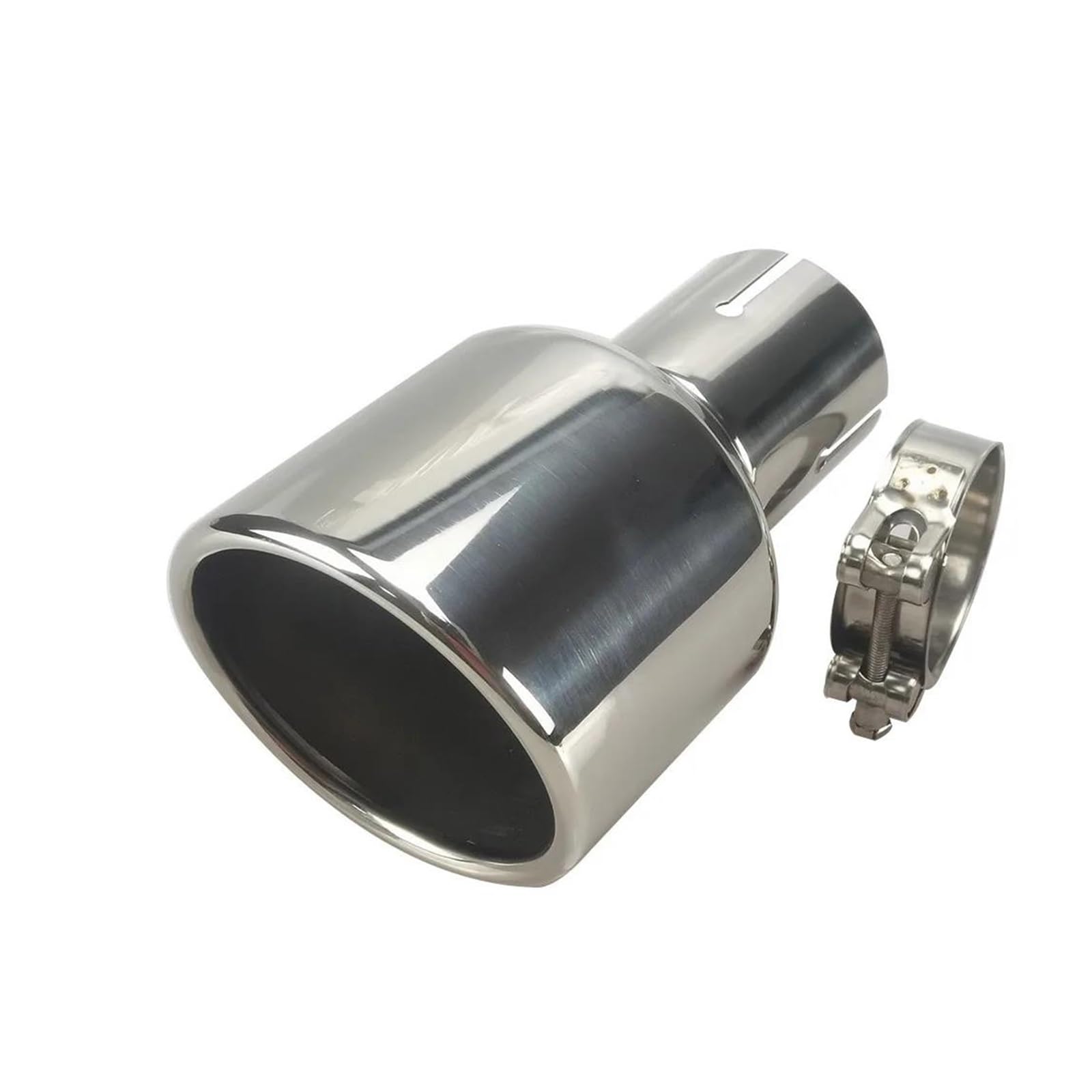 Endrohr 20 cm Langes Endrohr 63 Mm Einlass Auspuffspitze 2,5 Zoll Einlass 3,5 Zoll Auslass Schalldämpferspitze 63 Mm Auspuffendrohr Exhaust Tailpipe(A) von Dogkapm