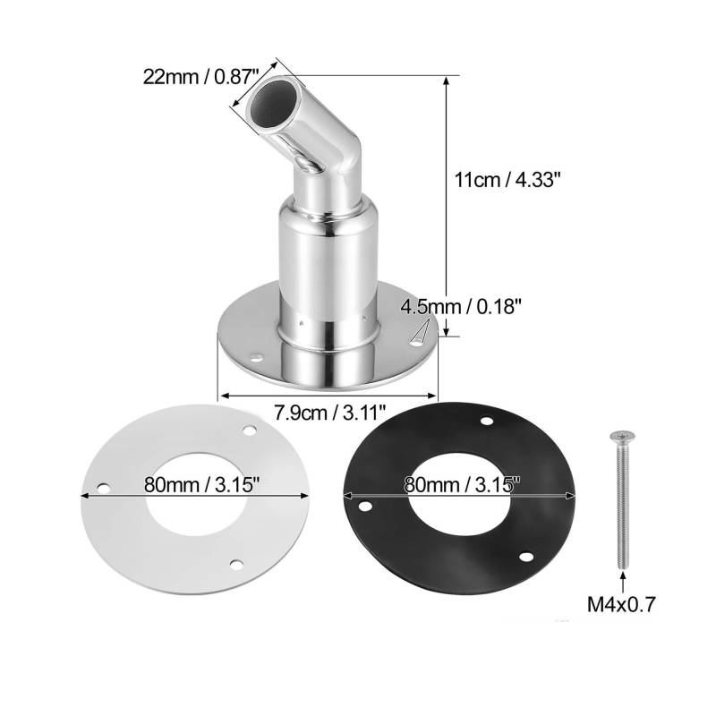 Endrohr 22/24 Mm 316 Thru Rumpf-Auspuffarmatur Stahlrohr Rohrstutzen Hardware-Teil Luft-Diesel-Entlüftungsheizung Für Auto Boot LKW Exhaust Tailpipe(A) von Dogkapm