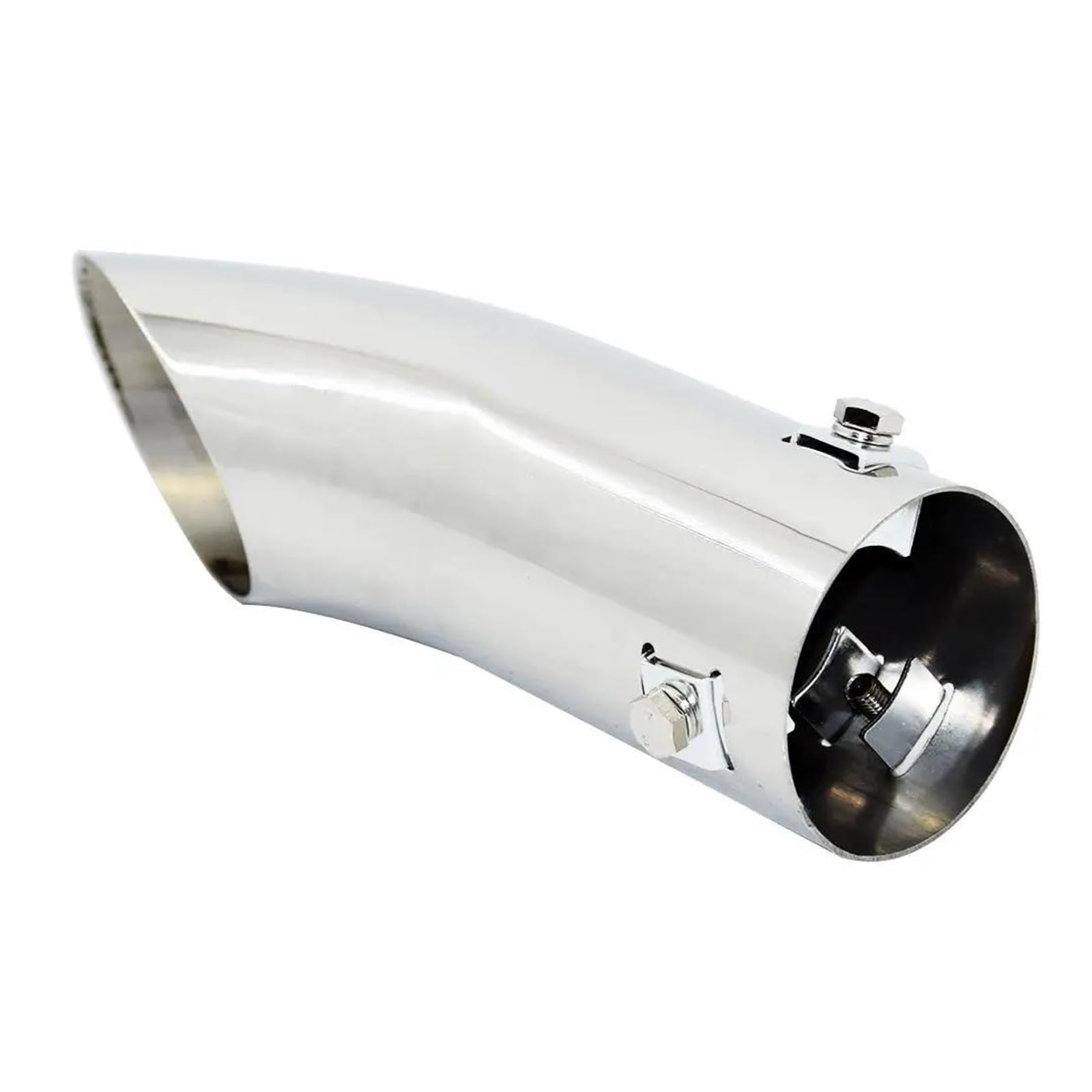 Endrohr 59mm Chrom Auto SUV Heckauspuffrohr Endschalldämpfer Spitze Edelstahl 185mm Exhaust Tailpipe von Dogkapm