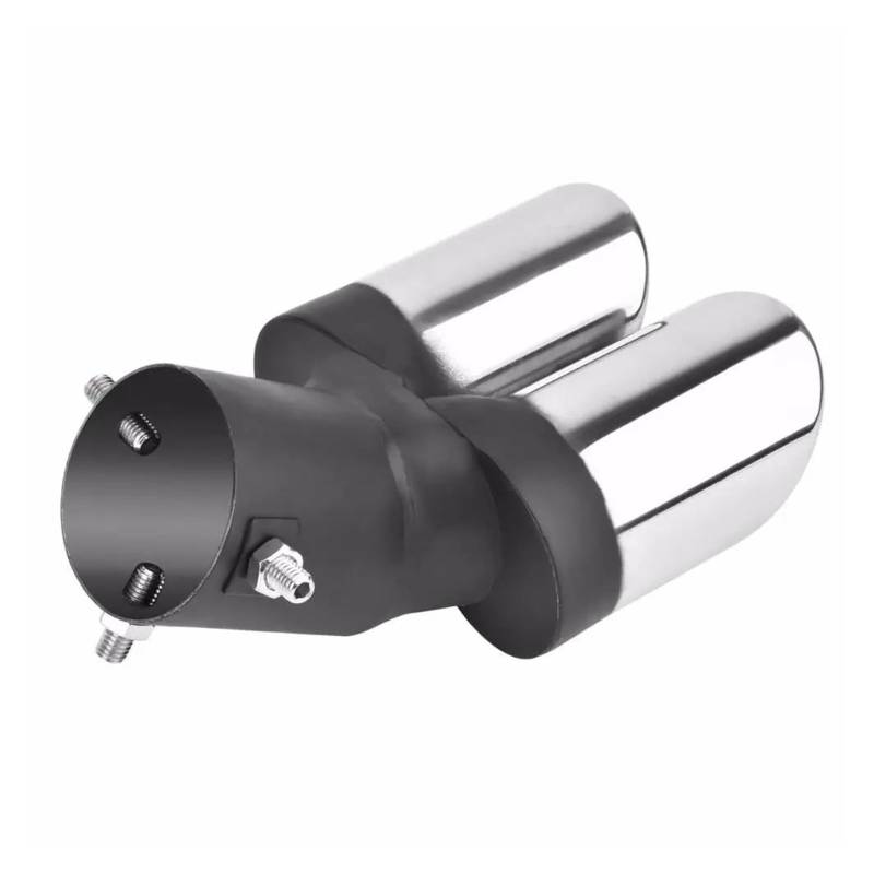 Endrohr 63mm Edelstahl Auto Chrom 1 Bis 2 Dual Outlet Endrohr Schalldämpfer Rohre Auspuff Spitze Auto Auto Modifikation Reparatur Werkzeug Teile Exhaust Tailpipe von Dogkapm