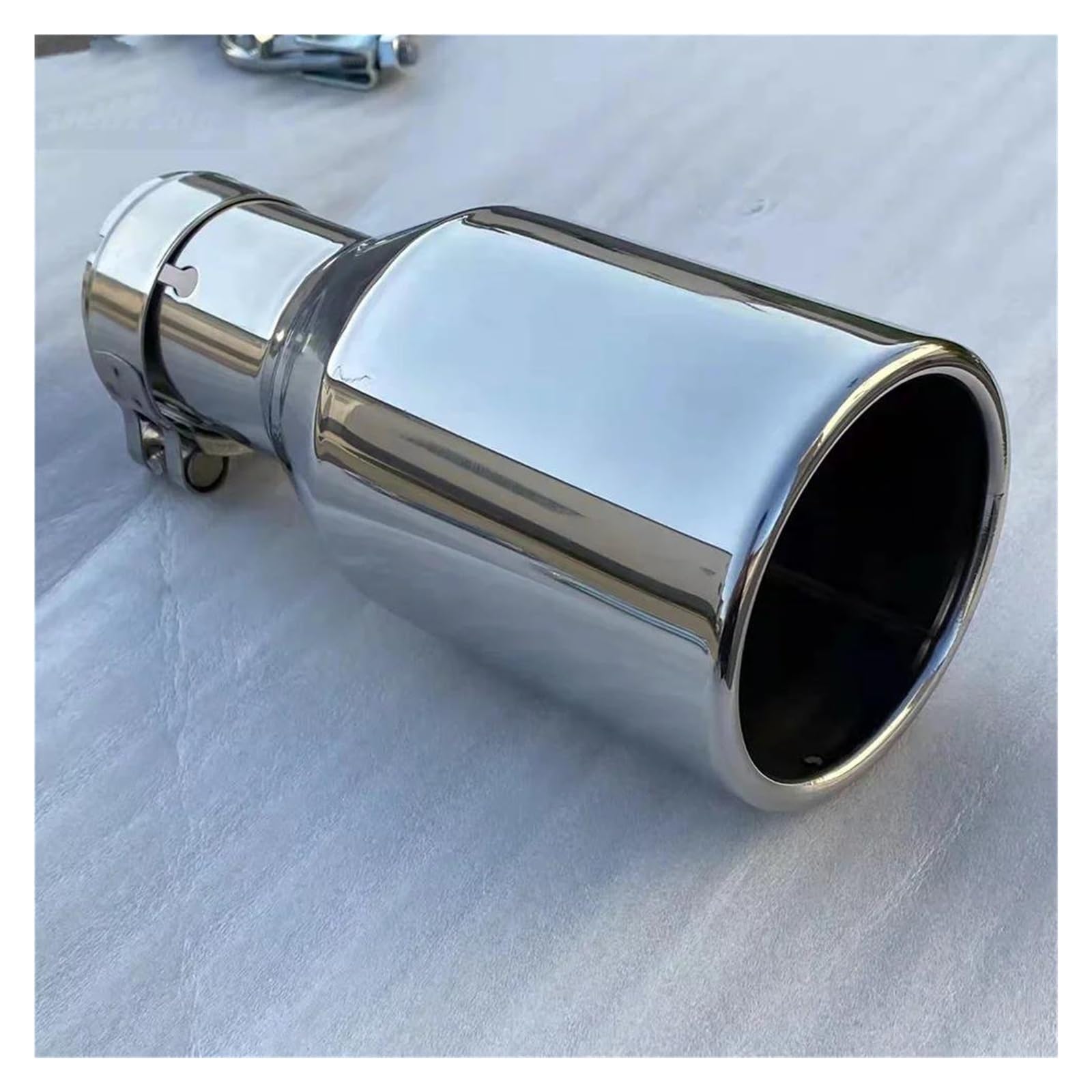 Endrohr Auspuffrohr 2022 2023 H7 Edelstahl Single The Flat Für Edge Universal Muffler Tail Throat Car Modification Exhaust Tailpipe(54MM IN 101MM Out) von Dogkapm