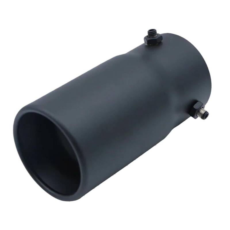 Endrohr Auto-Kohlefaser-Abgasanlage Verdickter Schalldämpfer Rohrspitze Universal 70 Mm Rostfreie Schalldämpfer Dekorationen Auto-Außenteile Exhaust Tailpipe(Black round330) von Dogkapm