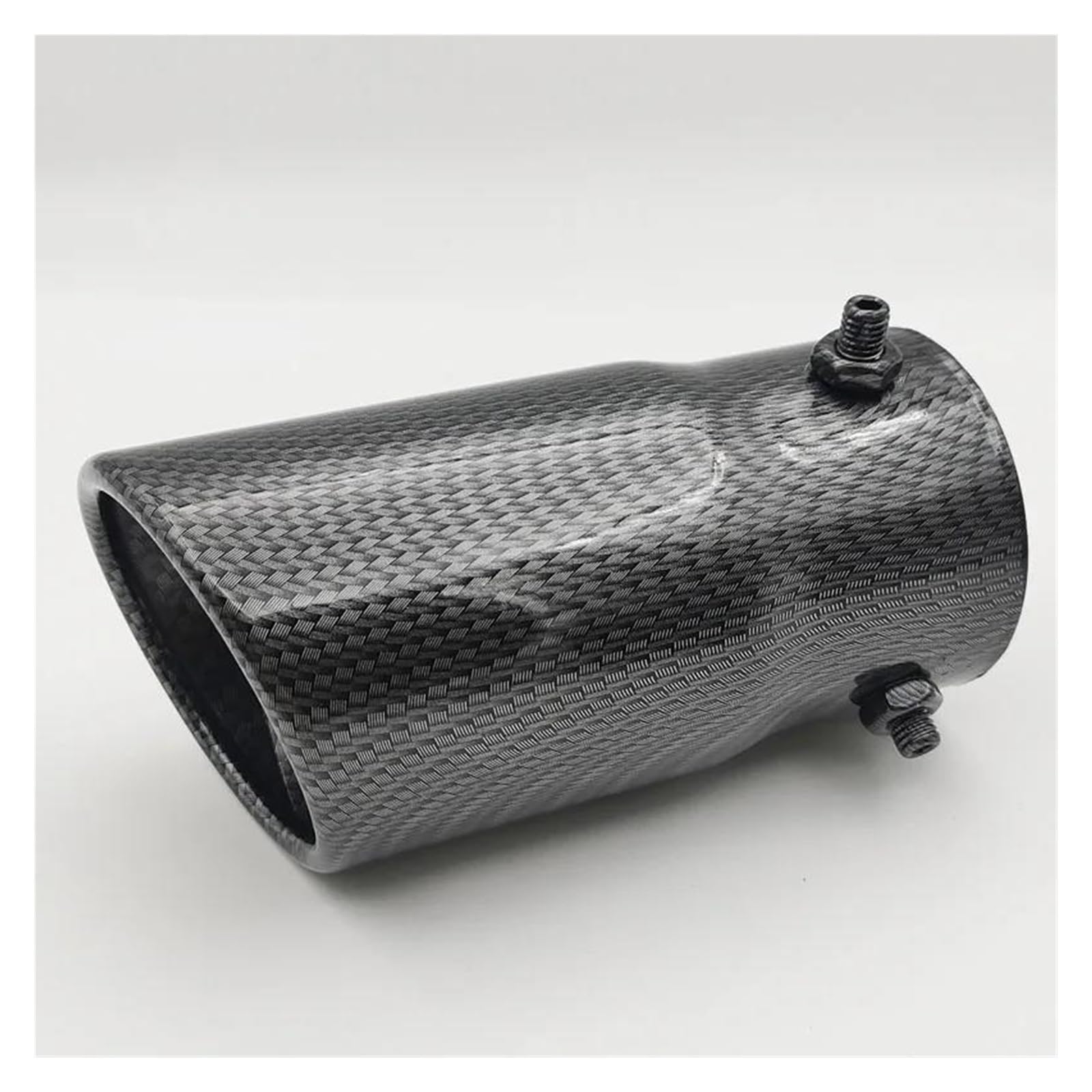 Endrohr Auto-Kohlefaser-Abgasanlage Verdickter Schalldämpfer Rohrspitze Universal 70 Mm Rostfreie Schalldämpfer Dekorationen Auto-Außenteile Exhaust Tailpipe(Carbon Bevel310) von Dogkapm