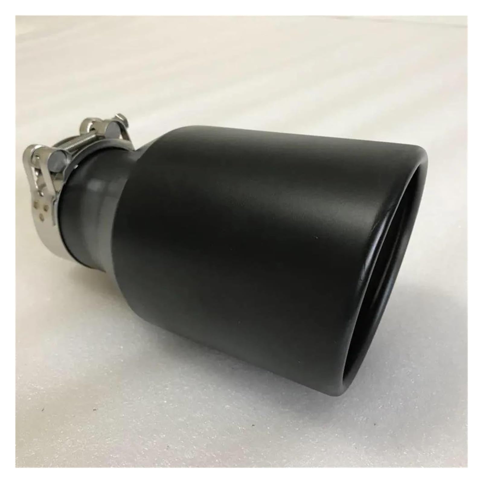 Endrohr Auto-Schalldämpfer Modifiziertes Endrohr Edelstahl Schwarz Großes Kaliber 115 Universeller Heckhals, Matte Autozubehör-Auspuffspitzen Exhaust Tailpipe(51MM IN-101MM Out) von Dogkapm