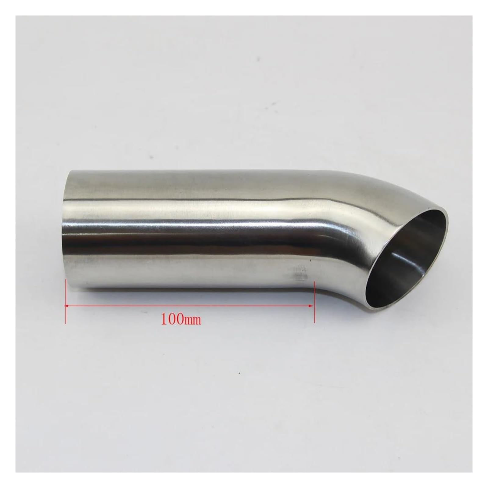 Endrohr Autozubehör Auspuffrohr Schalldämpferrohr 45 Grad Verlängert 100 Mm 304 Edelstahl Verlängerter Winkel Exhaust Tailpipe(19mmx1.5mm) von Dogkapm