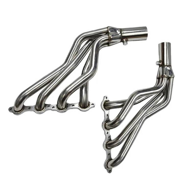 Endrohr Edelstahl-Auspuffkrümmerkopf Für Chevy/GMC GMT800 Für Silverado/Sierra 1500 99-06 AUSPUFFKrümmerkopf + Y-Rohr Exhaust Tailpipe von Dogkapm