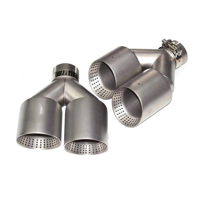 Endrohr Edelstahl-Auto-Schalldämpfer-Endrohr-Auspuffrohr-Systemrohr Universal-Auspuffrohr 60 Mm 63 Mm Für GTI MK7 Golf7-Düse 1 Stück Doppelt Matt Exhaust Tailpipe(In64-out89mmBlack) von Dogkapm