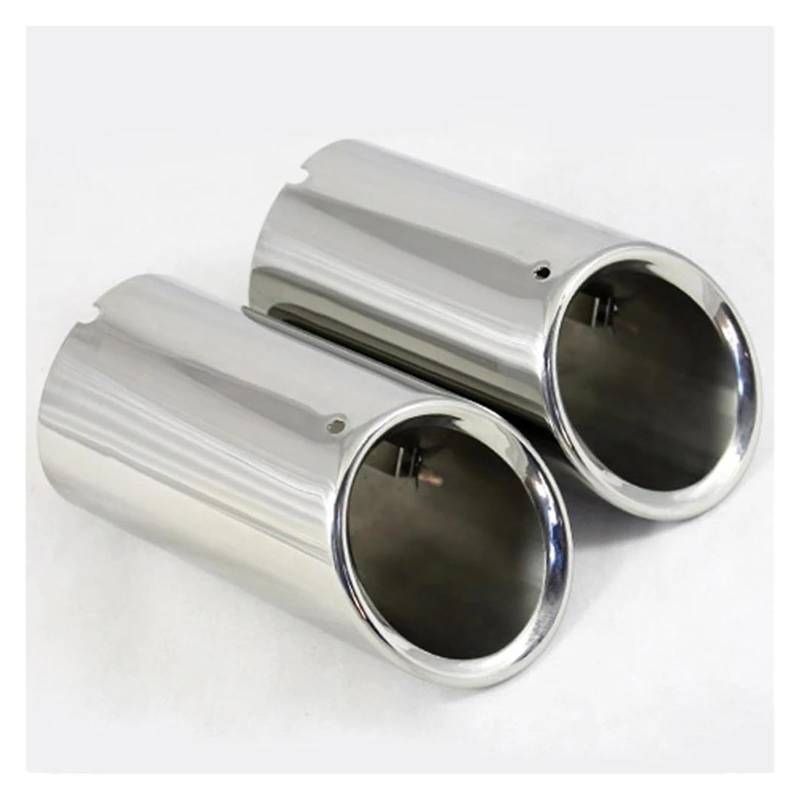 Endrohr Für 2 Teile/Satz Edelstahl Auto Auspuff Endrohr Abdeckungen Exhaust Tailpipe(C0379-Silver) von Dogkapm