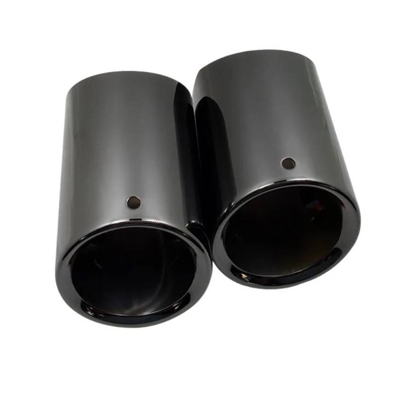 Endrohr Für F18 F10 F11 E60 E61 E39 528i 530i 535i 535d Auspuffspitze Schwarz Schalldämpfer Düse Schwanz Kehle Dekoration Exhaust Tailpipe(Black 2 PCS) von Dogkapm