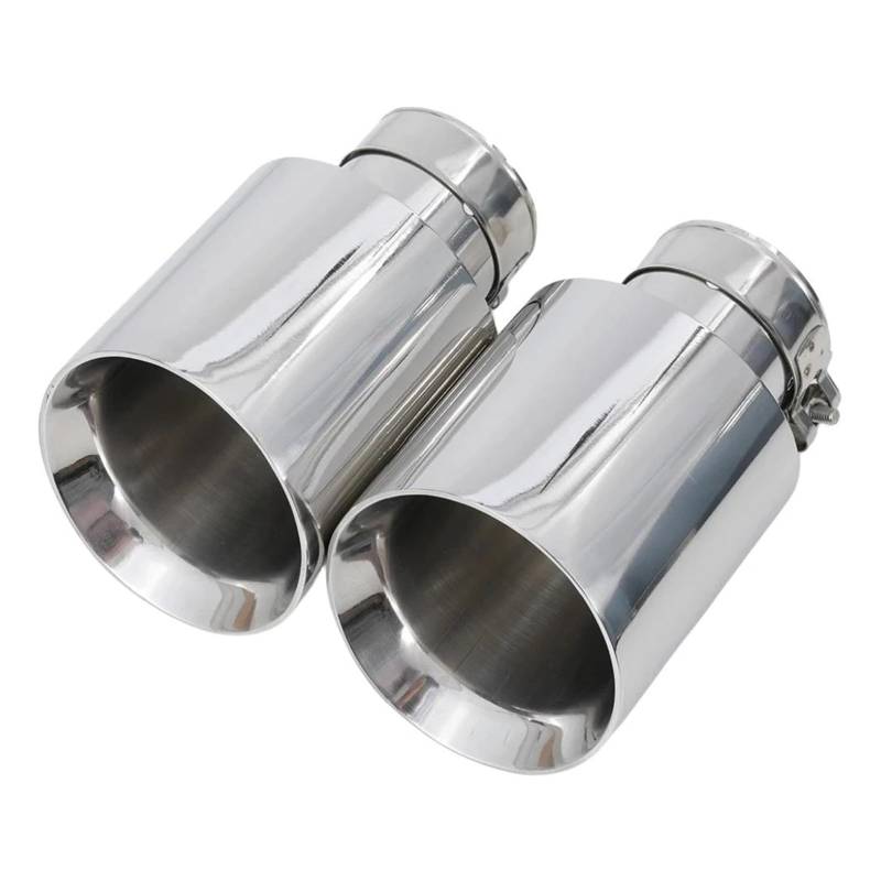 Endrohr Für Serie 1 Stück Auto Modifiziertes Edelstahl-Auspuffrohr Universal-Schräge Glänzender Schalldämpfer Exhaust Tailpipe(Out 54MM IN 76MM) von Dogkapm