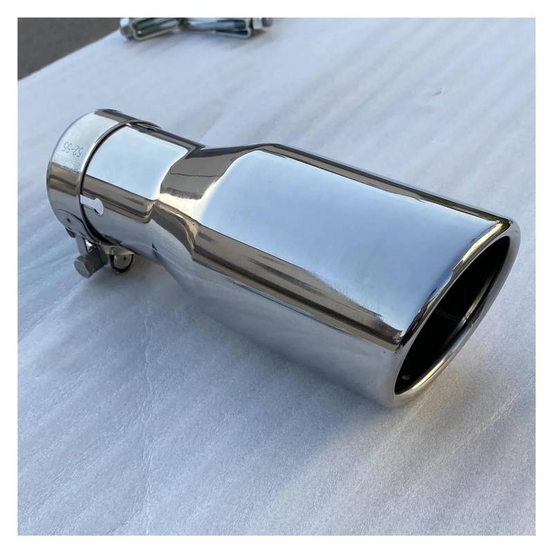 Endrohr Innen 63 Mm Und 89 Mm Außen Schalldämpferspitze 2,5 Zoll Auspuffspitze 2,5 Zoll Endrohr 20 cm Gesamtlänge Gerollter Winkelschnitt Exhaust Tailpipe(Angle Cut Sliver) von Dogkapm