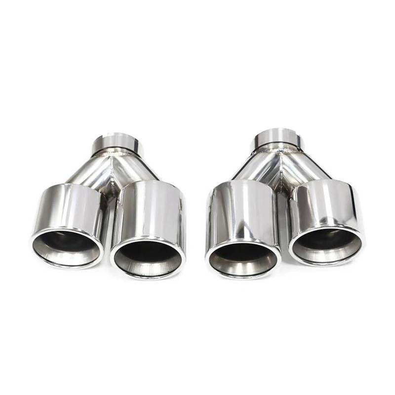 Endrohr Quad-Carbonfaser-Auspuffspitze Für F10 F11 535d 535i 640i 640d Bis Zu G30 G31 Look Auto-Abgassystem-Düsen-Endrohr Exhaust Tailpipe(Silber) von Dogkapm