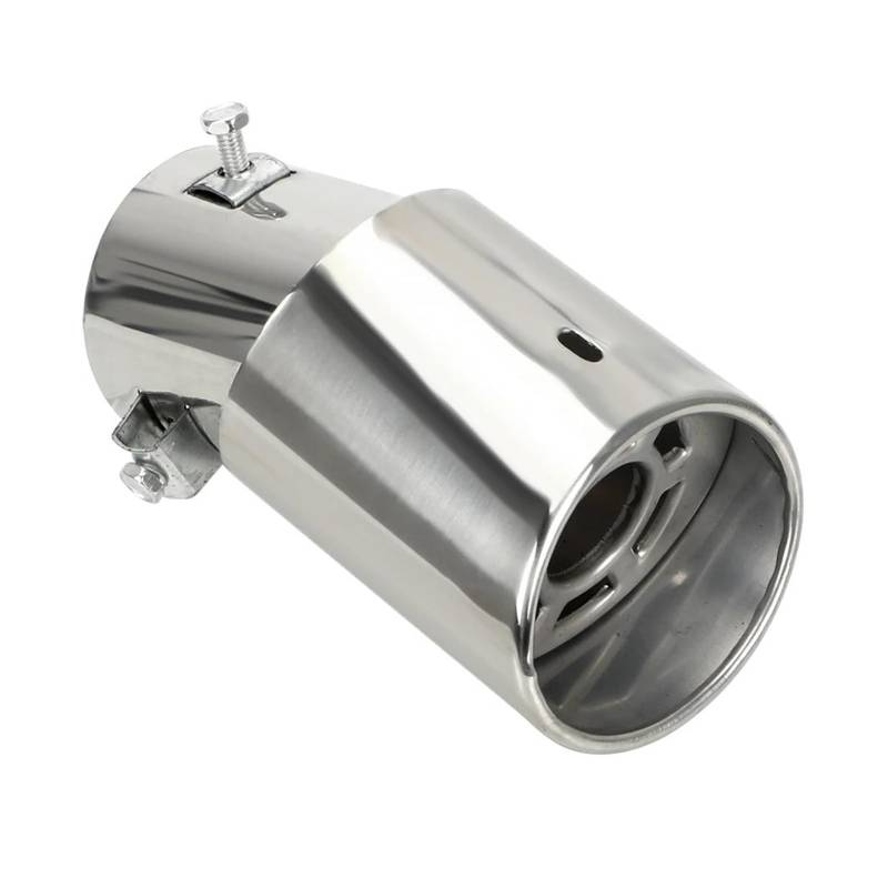 Endrohr Runde Auto Auspuff Endrohr Auto Zubehör 1PCS Schwanz Schalldämpfer Edelstahl Auto Auspuff Schalldämpfer Universal Exhaust Tailpipe von Dogkapm