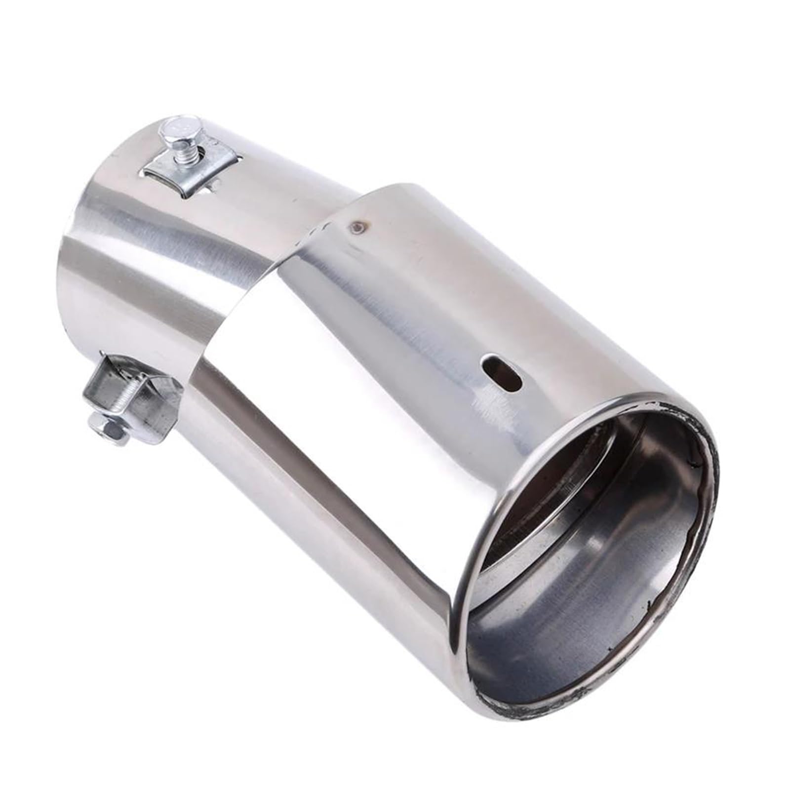 Endrohr Universal Auto Hinten Runde Auspuff Schwanz Schalldämpfer Spitze Chrom Edelstahl Automobil Schalldämpfer Spitze Ersatz Auto Zubehör Exhaust Tailpipe(Bevel) von Dogkapm