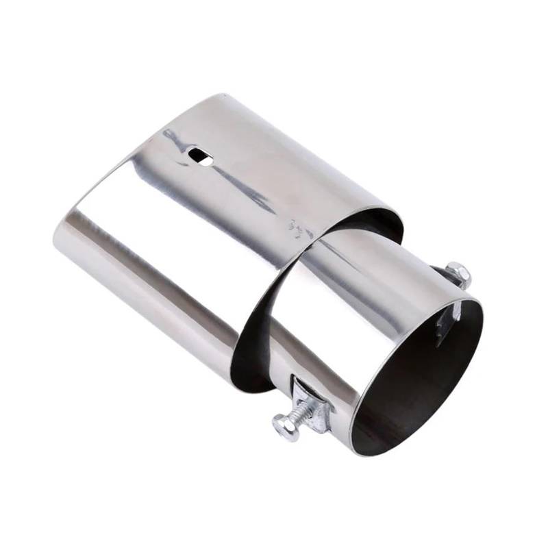 Endrohr Universal Auto Hinten Runde Auspuff Schwanz Schalldämpfer Spitze Chrom Edelstahl Automobil Schalldämpfer Spitze Ersatz Auto Zubehör Exhaust Tailpipe(Direct) von Dogkapm