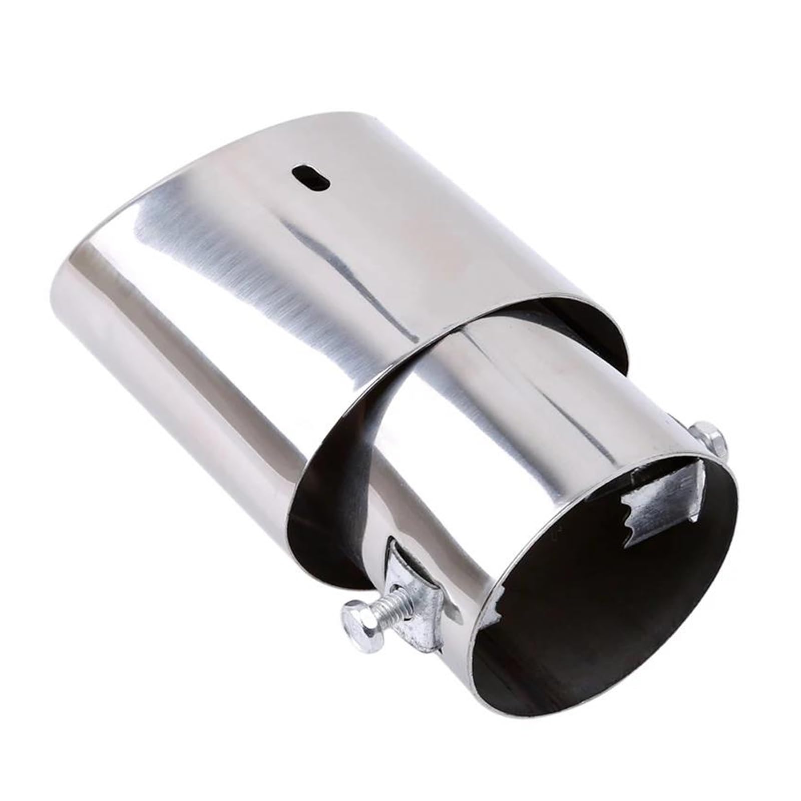 Endrohr Universal Auto Hinten Runde Auspuff Schwanz Schalldämpfer Spitze Chrom Edelstahl Automobil Schalldämpfer Spitze Ersatz Auto Zubehör Exhaust Tailpipe(Flat) von Dogkapm