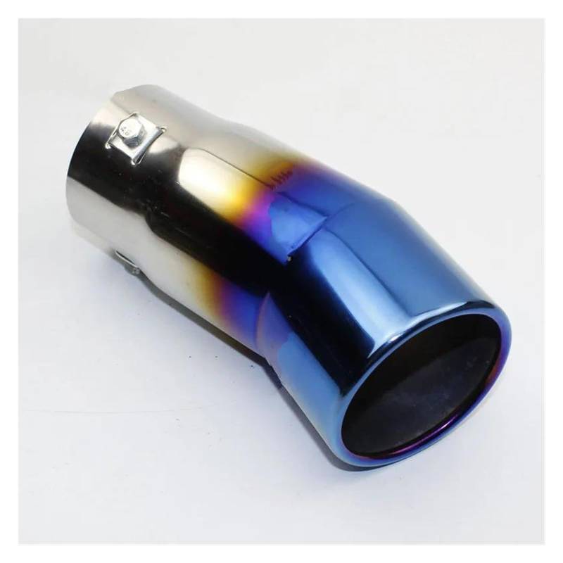 Endrohr Universal Auto Hinten Runde Auspuff Schwanz Schalldämpfer Spitze Chrom Edelstahl Automobil Schalldämpfer Spitze Ersatz Für Auto Acce Exhaust Tailpipe(Blau) von Dogkapm