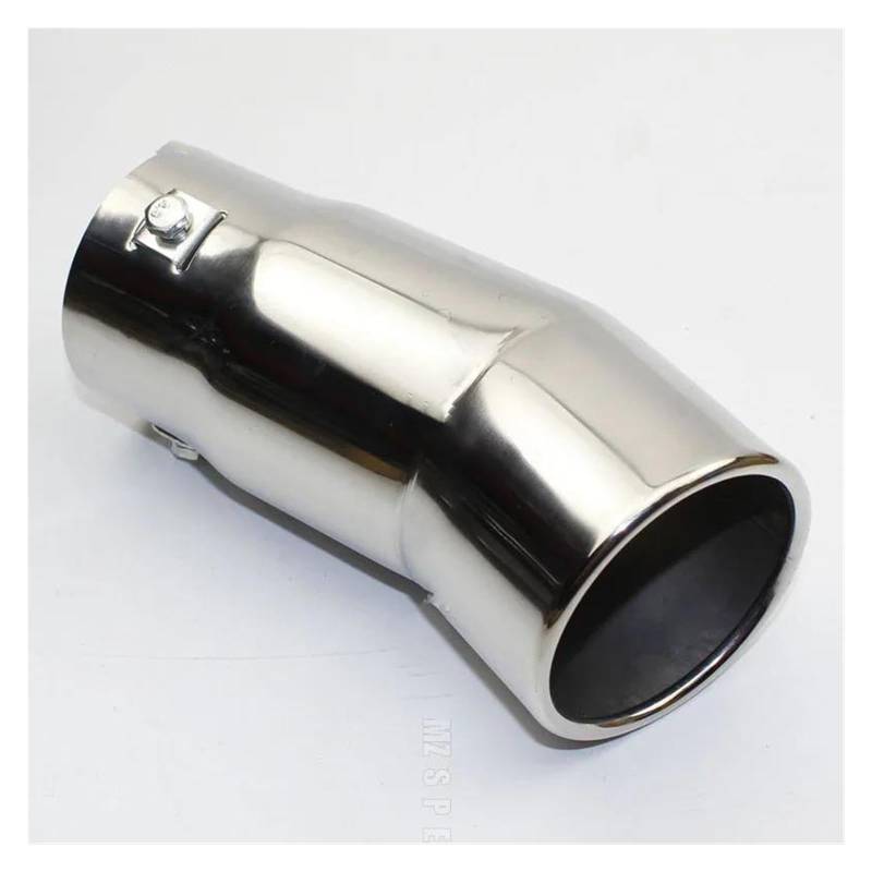 Endrohr Universal Auto Hinten Runde Auspuff Schwanz Schalldämpfer Spitze Chrom Edelstahl Automobil Schalldämpfer Spitze Ersatz Für Auto Acce Exhaust Tailpipe(Silber) von Dogkapm