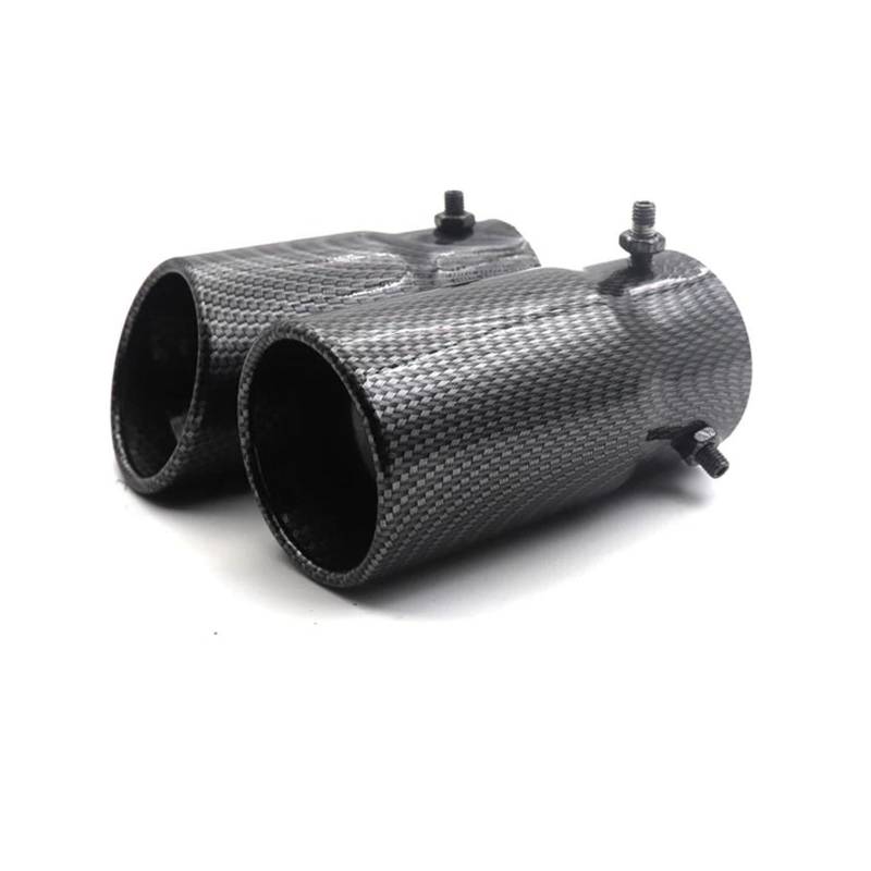 Endrohr Universal Auto Modifizierte Auspuffrohr Spitze Doppel-Schicht Verdickte Carbon Faser Endrohr Schalldämpfer Auspuff Auto Zubehör Exhaust Tailpipe(Style A) von Dogkapm