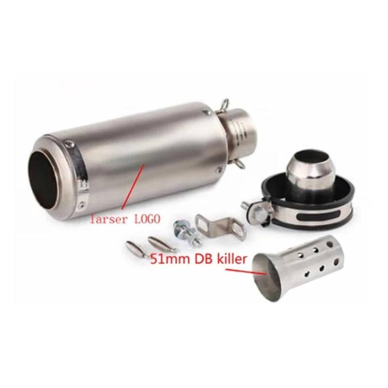 Endrohr Universeller 51 Mm/60 Mm Motorrad-Auspuff Mit DB-Killer, Motorrad-Auspuffrohr-Schalldämpfer GP-Projekt-Auspuffrohr Aus Kohlefaser Exhaust Tailpipe(A) von Dogkapm