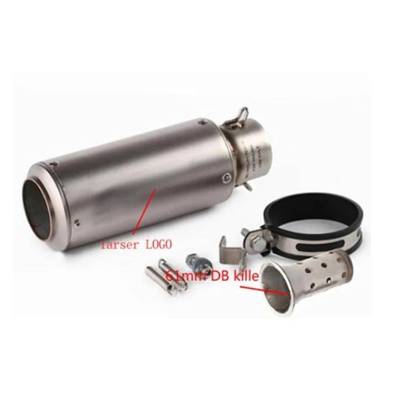 Endrohr Universeller 51 Mm/60 Mm Motorrad-Auspuff Mit DB-Killer, Motorrad-Auspuffrohr-Schalldämpfer GP-Projekt-Auspuffrohr Aus Kohlefaser Exhaust Tailpipe(G) von Dogkapm