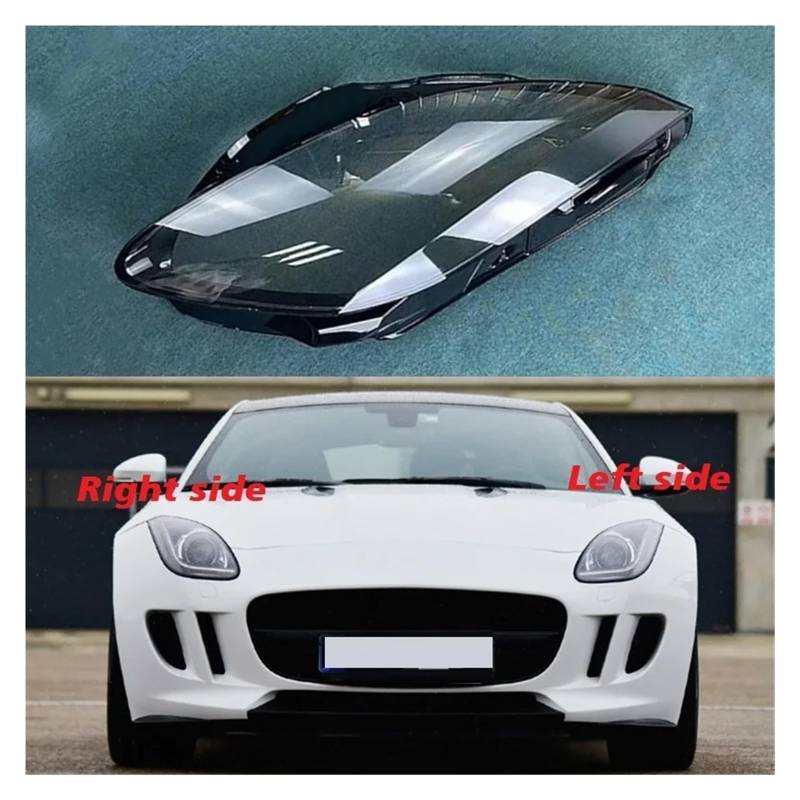 Scheinwerfer Shell Lampenschirm Für Jaguar Für F-TYPE Für F TYPE 2013-2020 Scheinwerferabdeckung Autoscheinwerferlinse Transparente Lampenschirmschale Auto Lampenschirm Shell Cover(2Pcs for pair light von Dogkapm