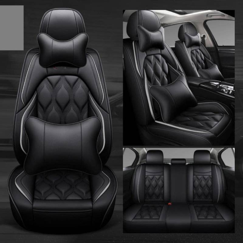 DohkHgg Auto Sitzbezüge Fit Für Renault Captur 2013 2014 2015 2016 2017 2018 Zen Intensiv Business Universal Zubehör Sitz Kissen Protector Kissen Protektor, Grau luxus von DohkHgg