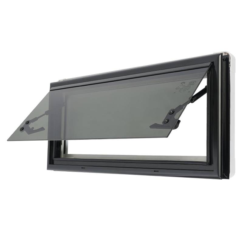 Wohnwagenfenster Camper Seitenfenster, RV Fenster Push-Out Fenster für Wohnwagen Ausstellfenster mit schutzrollo Schwarz Tempered Glass für Wohnmobil Wohnwagen Camper (700*300mm) von Dokiiovo