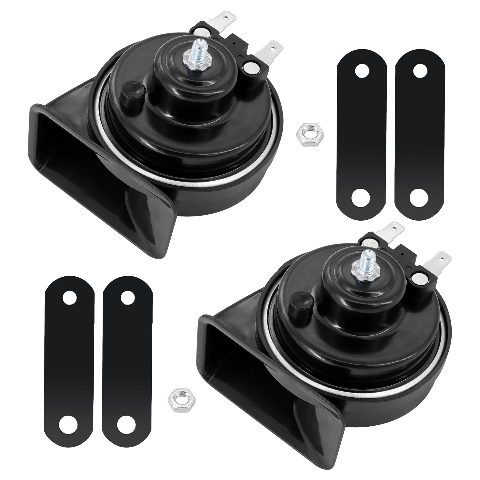 Dokili 2 pcs Hupe 12v Lauts Universal Horn Signalhorn Motorrad Autohupe für Autos und Motorräder 12V 500 Hz 118 db von Dokili