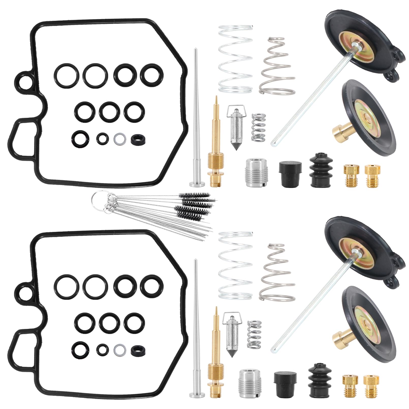 Dokili 2x Vergaser-Reparatursatz, Motorrad-Vergaser-Überholungs-Vergaser-Überholungs-Reparatursatz Vergaser-Reparaturwerkzeug Passend für 1980-82 Hon-da CX500C Custom / CX500D Deluxe von Dokili