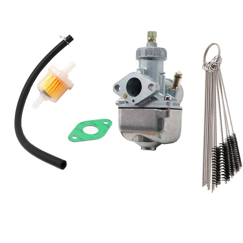 Dokili Vergaser 19mm 16N1-11 für Simson S50 S51 S70 DDR-Typ 1.Wahl, + Vergaser Carbon Reiniger Kit & Kraftstofffilter Befestigungsdichtung von Dokili