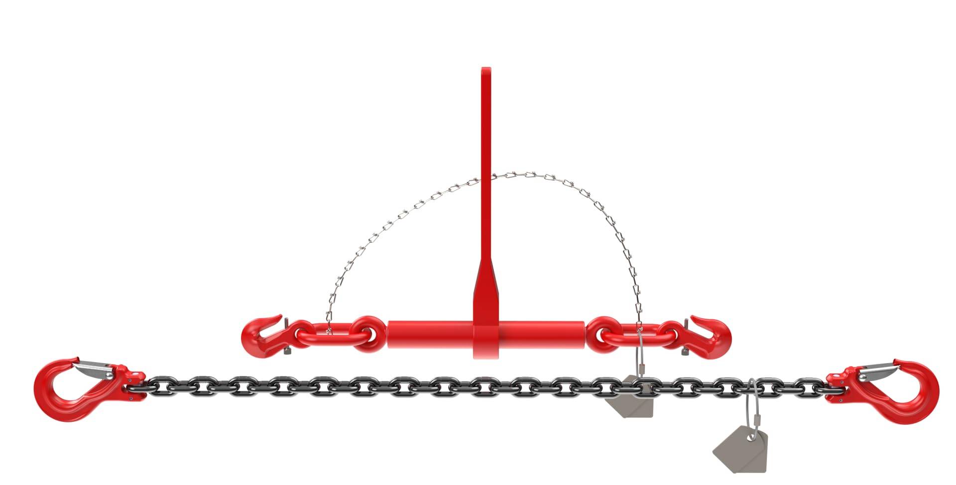 Dolezych Spannzurrkette PowerLash L-150, 2200 daN, 2-teilig, mit Gabelkopfhaken, 2 m Länge, Kette 6-8 von Dolezych