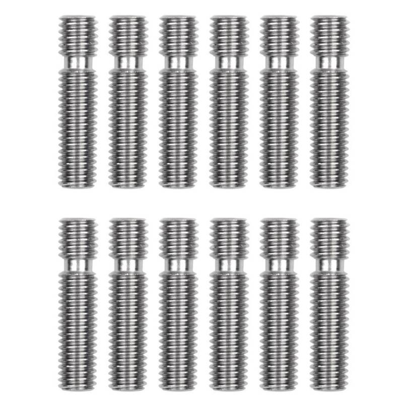 DollaTek 10Pcs Barrel Edelstahl M6x26mm Düse Throat für MK8 Rohr Makerbot 3D Drucker 1.75mm Extruder Hot End von DollaTek