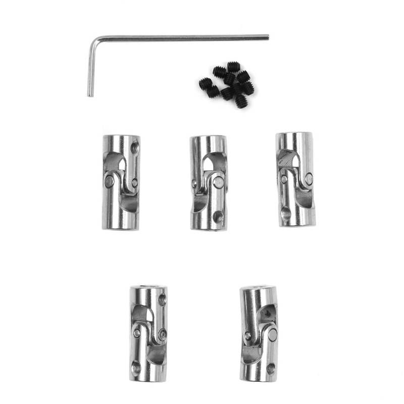 DollaTek 5 Stücke 4x3 mm Universal Joint Wellenkupplung, Metall Wellenkupplung Motoranschluss DIY Lenkung Universalgelenk Für Anschluss Von Modellautos, Robotern von DollaTek