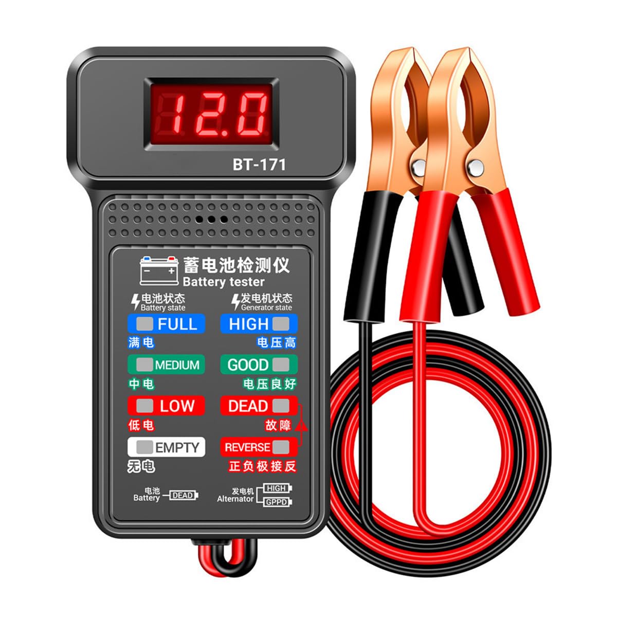 DollaTek Autobatterietester 100–2000 CCA Batterieladetester 12 V Fehlerprüfgerät Autobatterien und Lichtmaschinentester von DollaTek