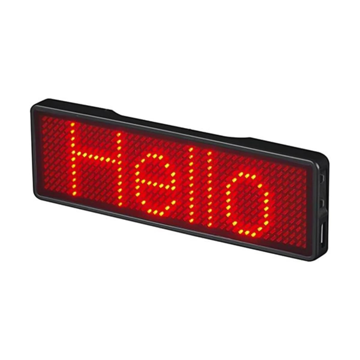 DollaTek Kabellose, wiederaufladbare LED-Namensschildkarte, DIY, programmierbare, scrollende Nachrichtentafel, Mini-LED-Display für Einkaufszentren, Partys, Hotels – Rot von DollaTek