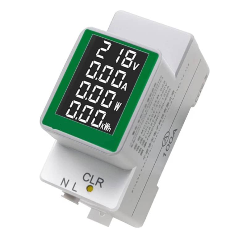 DollaTek PZEM-008 AC50-300V/100A LCD-Bildschirm Digitalanzeige Multifunktionale Führungsschiene Tischspannungsprüfer Amperemeter Voltmeter mit Hintergrundbeleuchtung von DollaTek