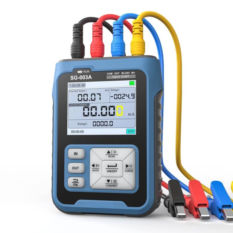 DollaTek SG-003A 0-10V einstellbarer Stromspannungssimulator Signalgenerator Quellen Senderkalibrator Mehrere Signalmodi 2.4 Zoll Digitalanzeige Spannungs Frequenzgenerator für SPS System Debugging von DollaTek