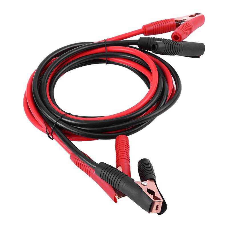 Auto-Power-Booster-Kabel, Notbatterie-Überbrückungskabel, 2200 A, Starker Halt, Kupfer, Rot, Schwarz, 4 Meter von Domary