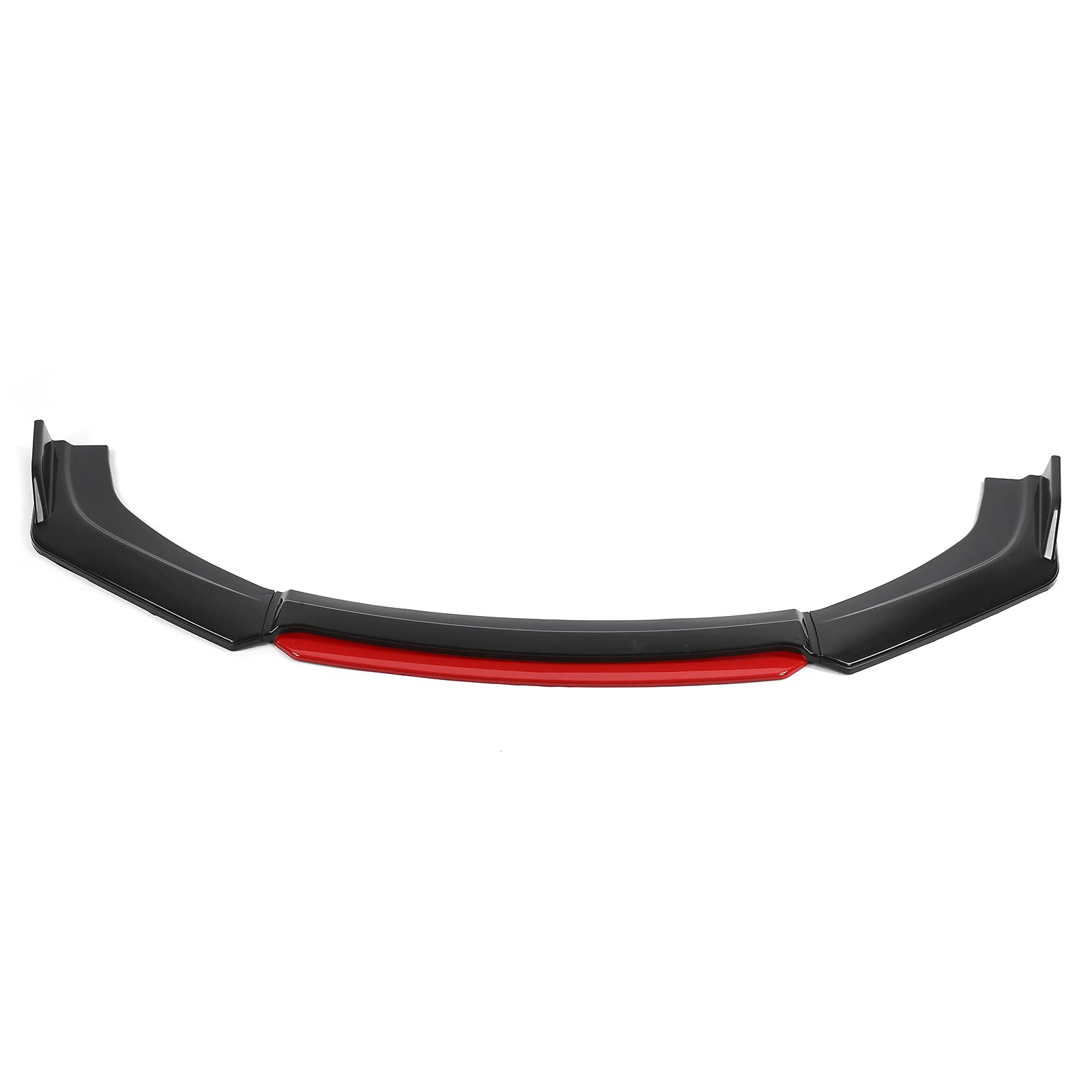 Universal Front Bumper Lip Spoiler Kinn Body Kit Schutz PP Auto Auto Außen Aerodynamische Teile Schwarz Rot für die Meisten Fahrzeuge von Domary