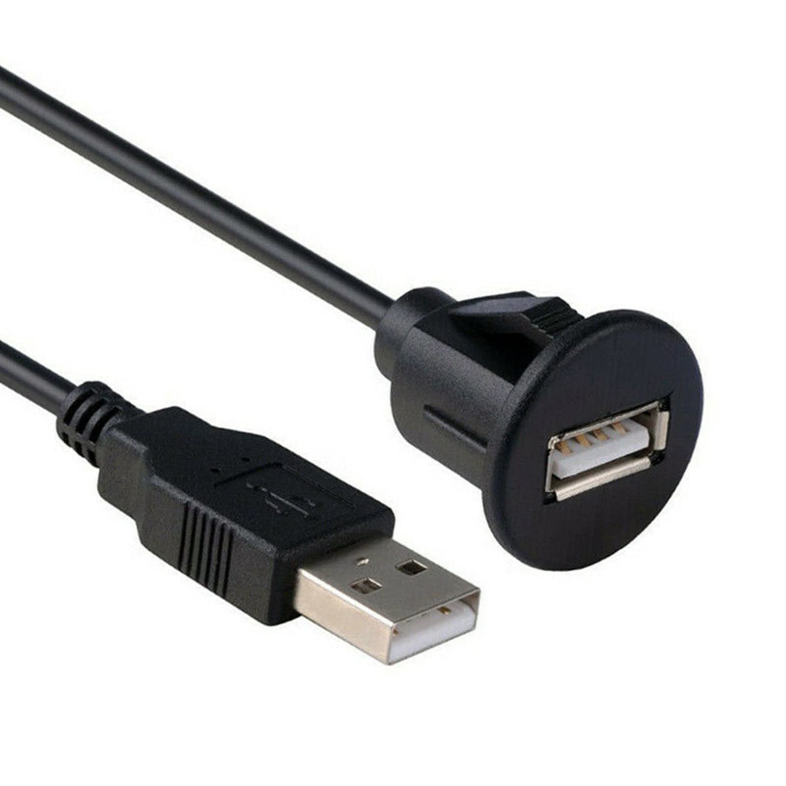 Domasvmd Auto Armaturenbrett Flush Mount Line USB 2.0 Port Panel Verlängerungskabel Stecker Auf Buchse Ausgezeichneter Adapter von Domasvmd