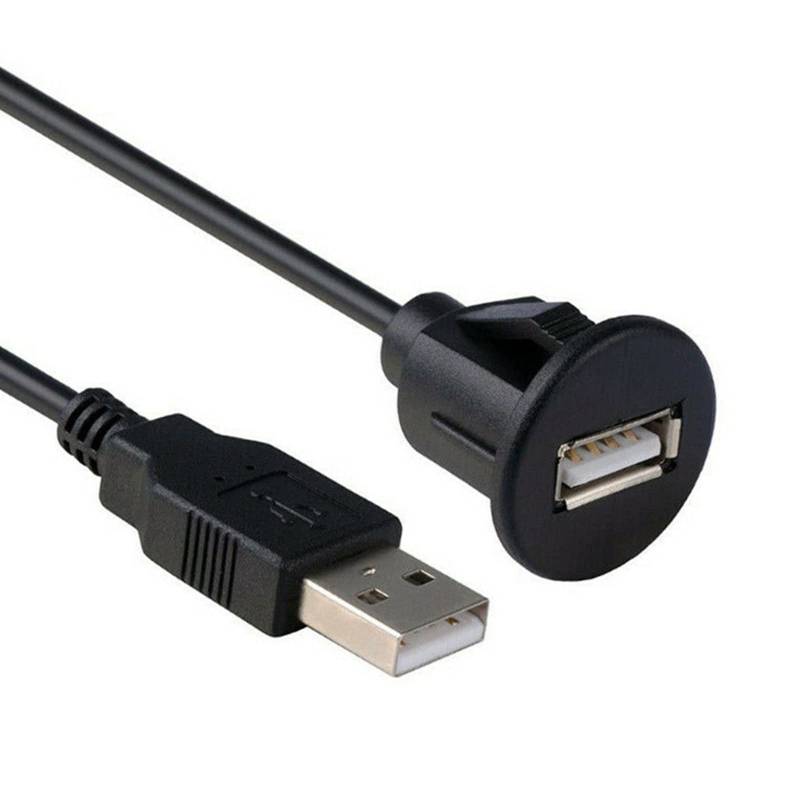 Domasvmd Auto Armaturenbrett Flush Mount Line USB 2.0 Port Panel Verlängerungskabel Stecker Auf Buchse Ausgezeichneter Adapter von Domasvmd