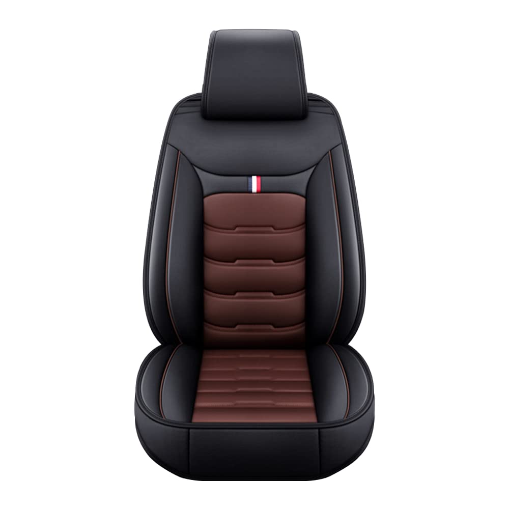 Donliga Autositzbezüge Für Seat Ateca 5-Sitzer-Autositzbezug, Autositzschutz, wasserdichter und verschleißfester Sitzschutz.Schwarz und braun(A-03) von Donliga