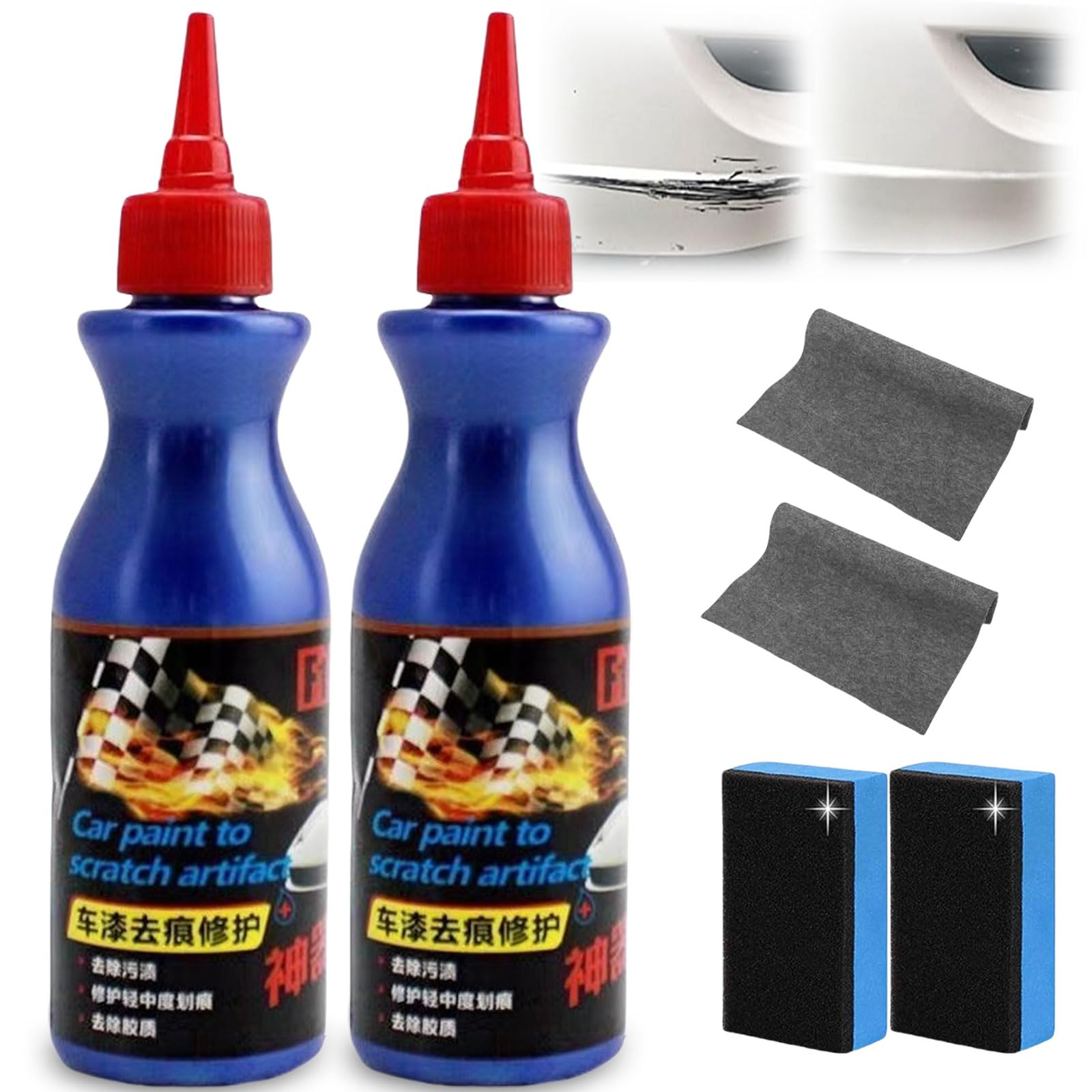 Donubiiu Benglatt Auto Kratzer Entferner, Car Paint to Scratch Artifact, Kratzerentferner Auto, Kratzer Entferner Auto, Scratch Repair Wax for Car (2 PCS) von Donubiiu