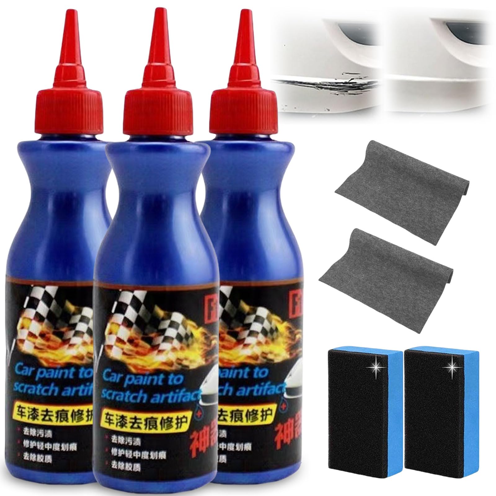 Donubiiu Benglatt Auto Kratzer Entferner, Car Paint to Scratch Artifact, Kratzerentferner Auto, Kratzer Entferner Auto, Scratch Repair Wax for Car (3 PCS) von Donubiiu