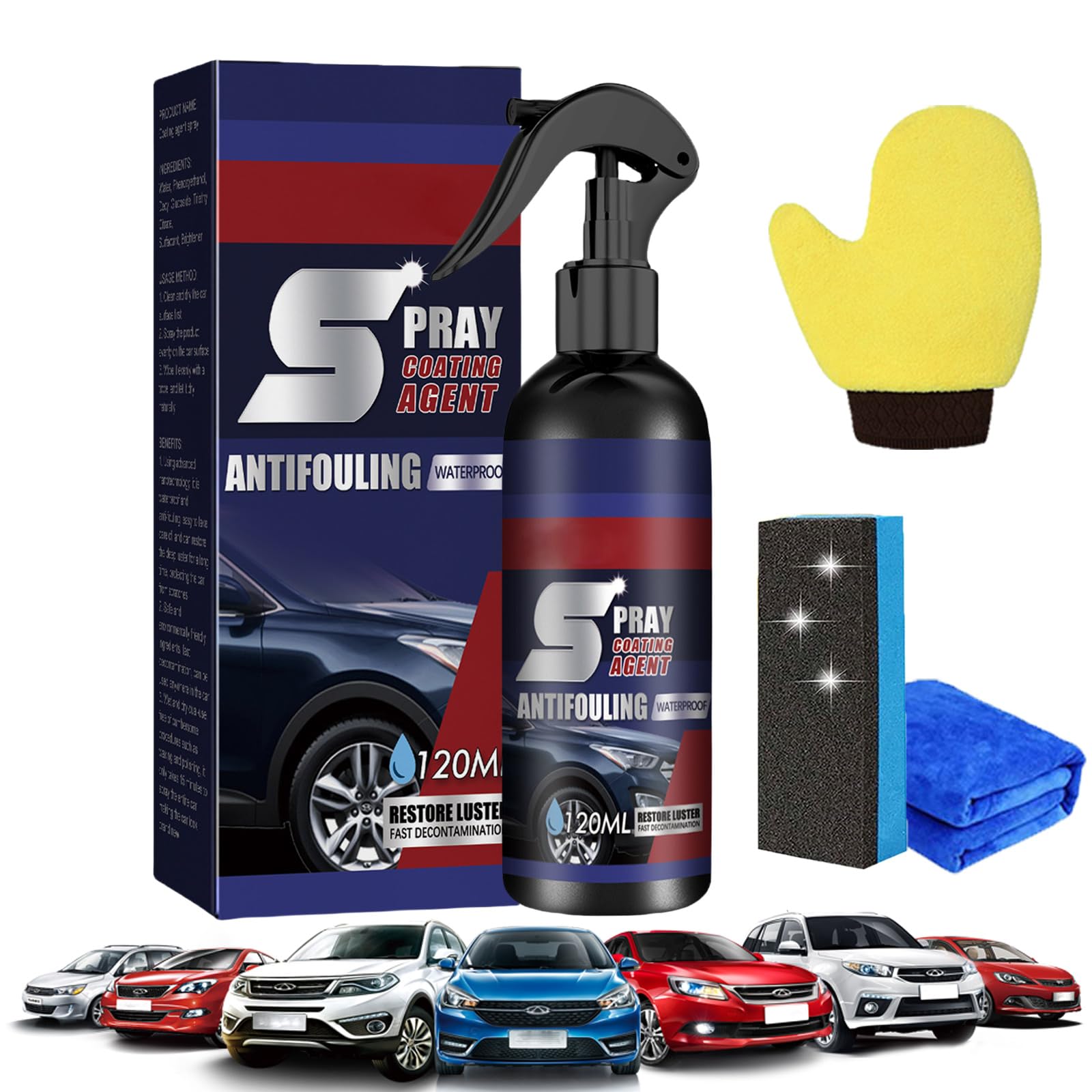 Donubiiu Kdkn Spray Coating Agent, Coating Agent Spray, Multi Functional Coating Renewal Agent Spray, High Protection Quick Ceramic Car Coating Spray (1PCS) von Donubiiu