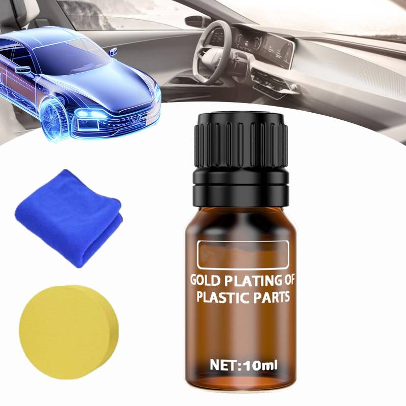 Gluckaro Kunststoff-Sanierungsmittel FüR Autos, Kunststoffteile Kristalline Beschichtung, Beschichtungsmittel FüR Automobilkunststoffe, Auto-Plastikteile-Renovierungsmittel (1 Stück,10ML) von Donubiiu