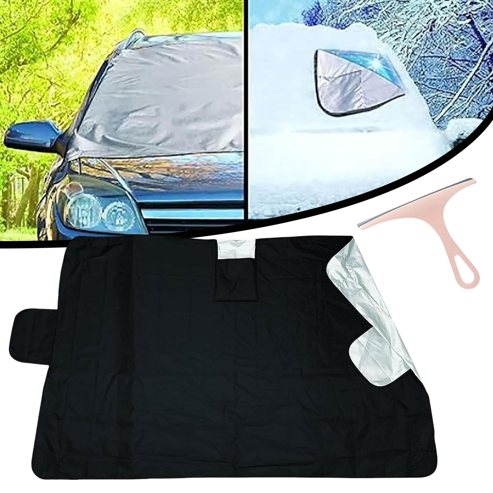 Weather Force 360 - Weatherforce 360 All-Weather Sunshade Ice Cover 2pk, 2025 New All Seasons Sunshade Ice Cover, Reversible Windshield Protector Fits for Any Car (1 PCS) von Donubiiu