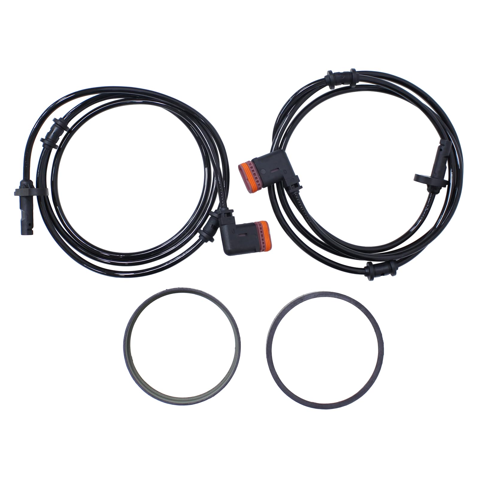 ABS Sensor Raddrehzahl Fühler ABS Ring Raddrehzahlsensor Radsensor Sensorring Impulsgeber Drehzahlgeber ABS-Ring Drehzahlfühler Drehzahlregler hinten links und rechts für E Klasse W211 S211 2002-2009 von Doo Engy